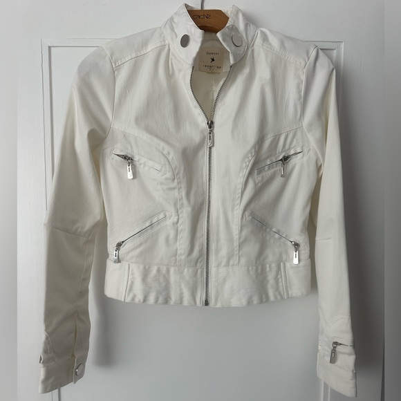 💫 Flash Sale💫White Moto Jacket - Picture 2 of 12